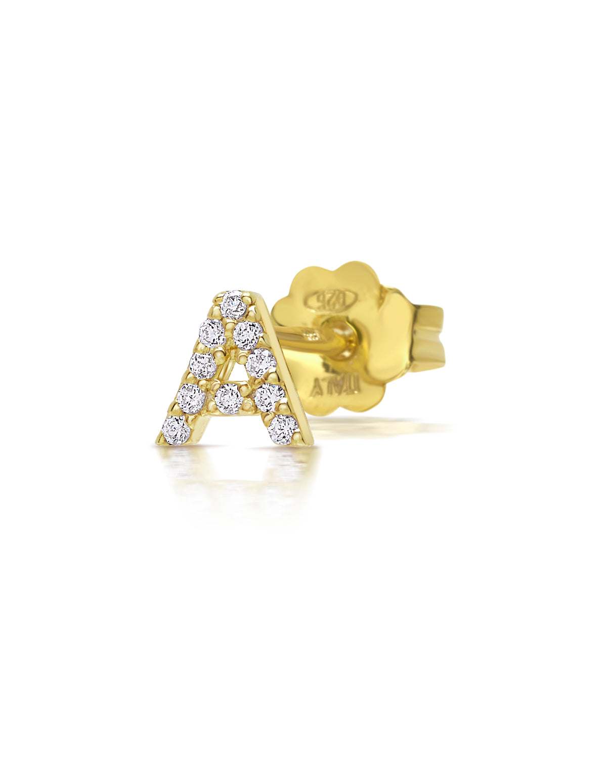 MONO ORECCHINO LETTERA B in oro 18 KT e diamanti