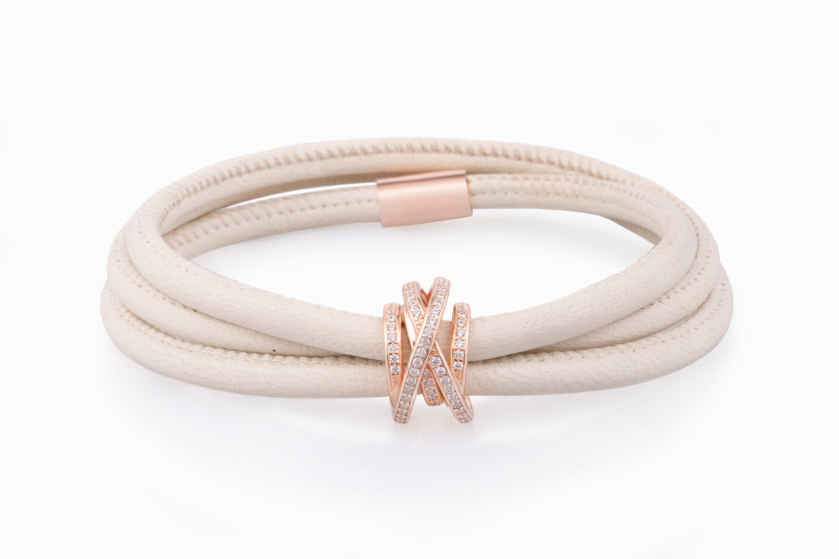BRACCIALE TOURBILLON CON NAPPA AVORIO