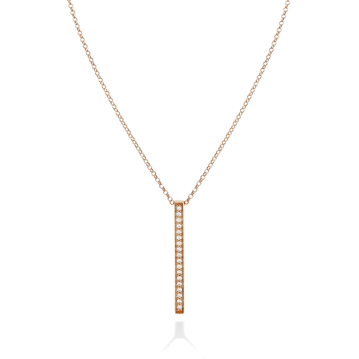 COLLANA BAGUETTE con pavé