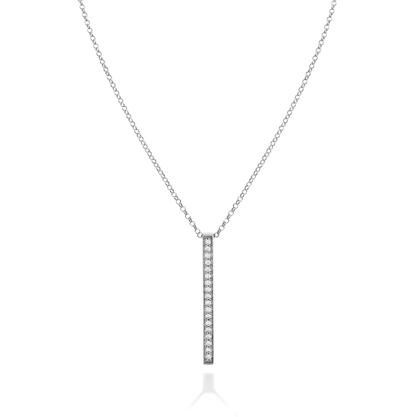 COLLANA BAGUETTE con pavé