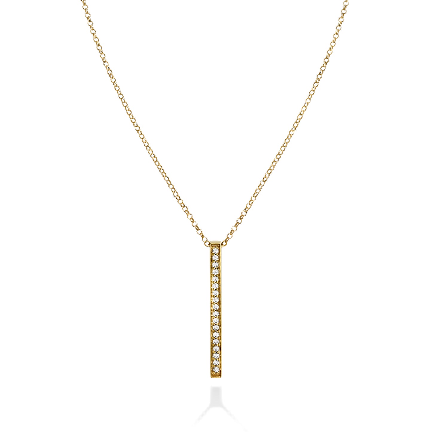 COLLANA BAGUETTE con pavé