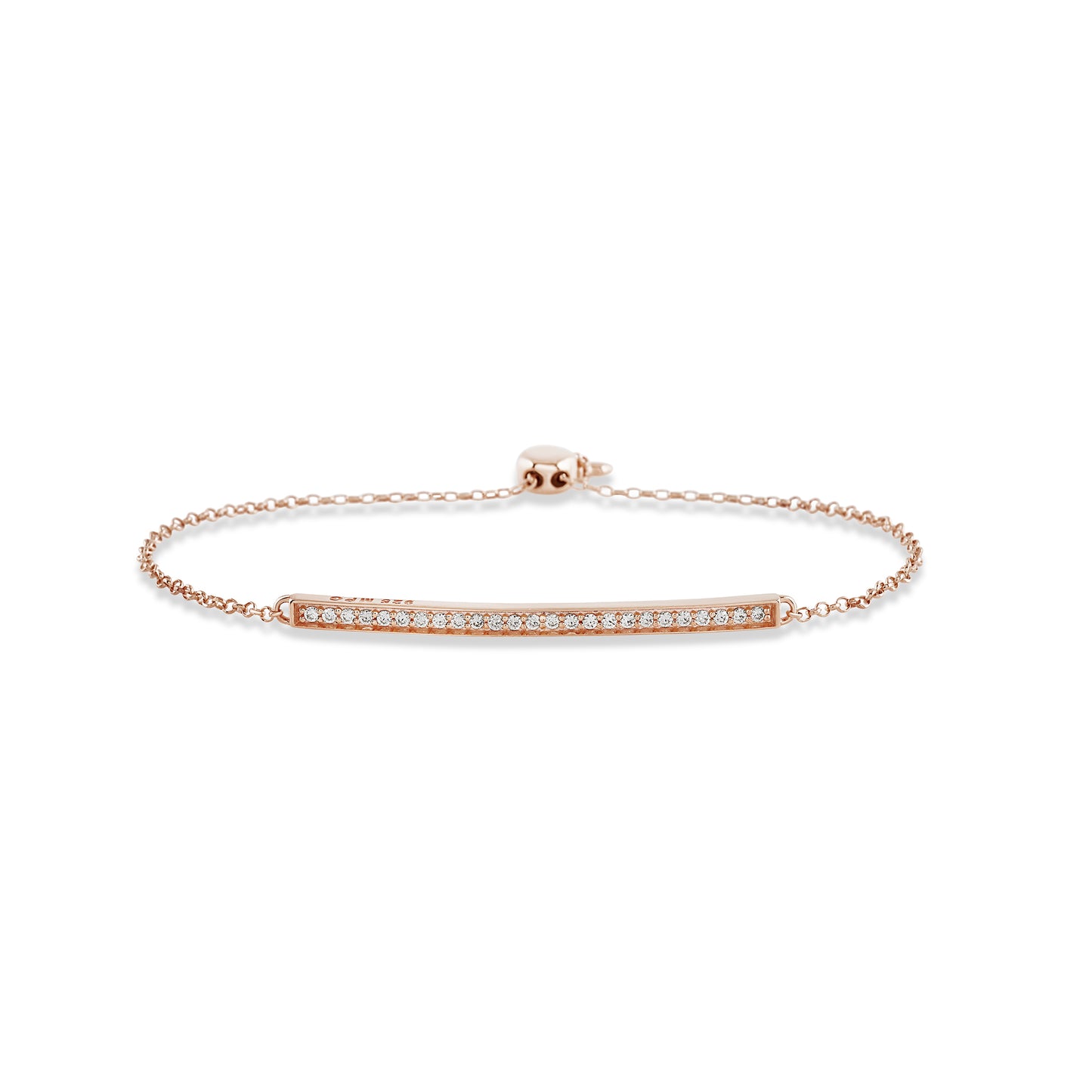 BRACCIALE BAGUETTE CATENA con pavé