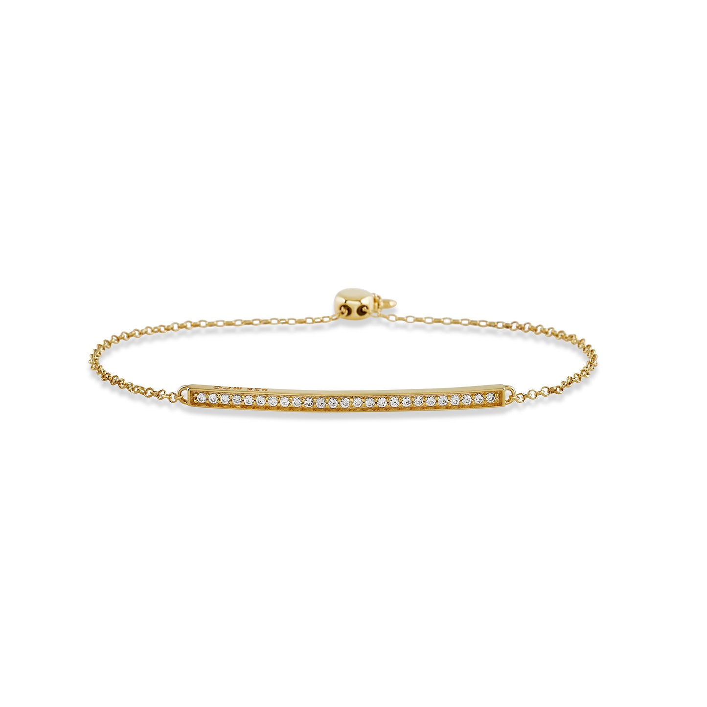 BRACCIALE BAGUETTE CATENA con pavé