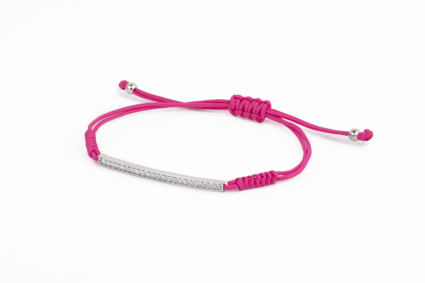 BRACCIALE BAGUETTE CON MACRAMÈ FUCSIA