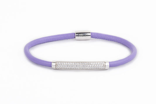 BRACCIALE TUBULAIRE CON NAPPA LILLA