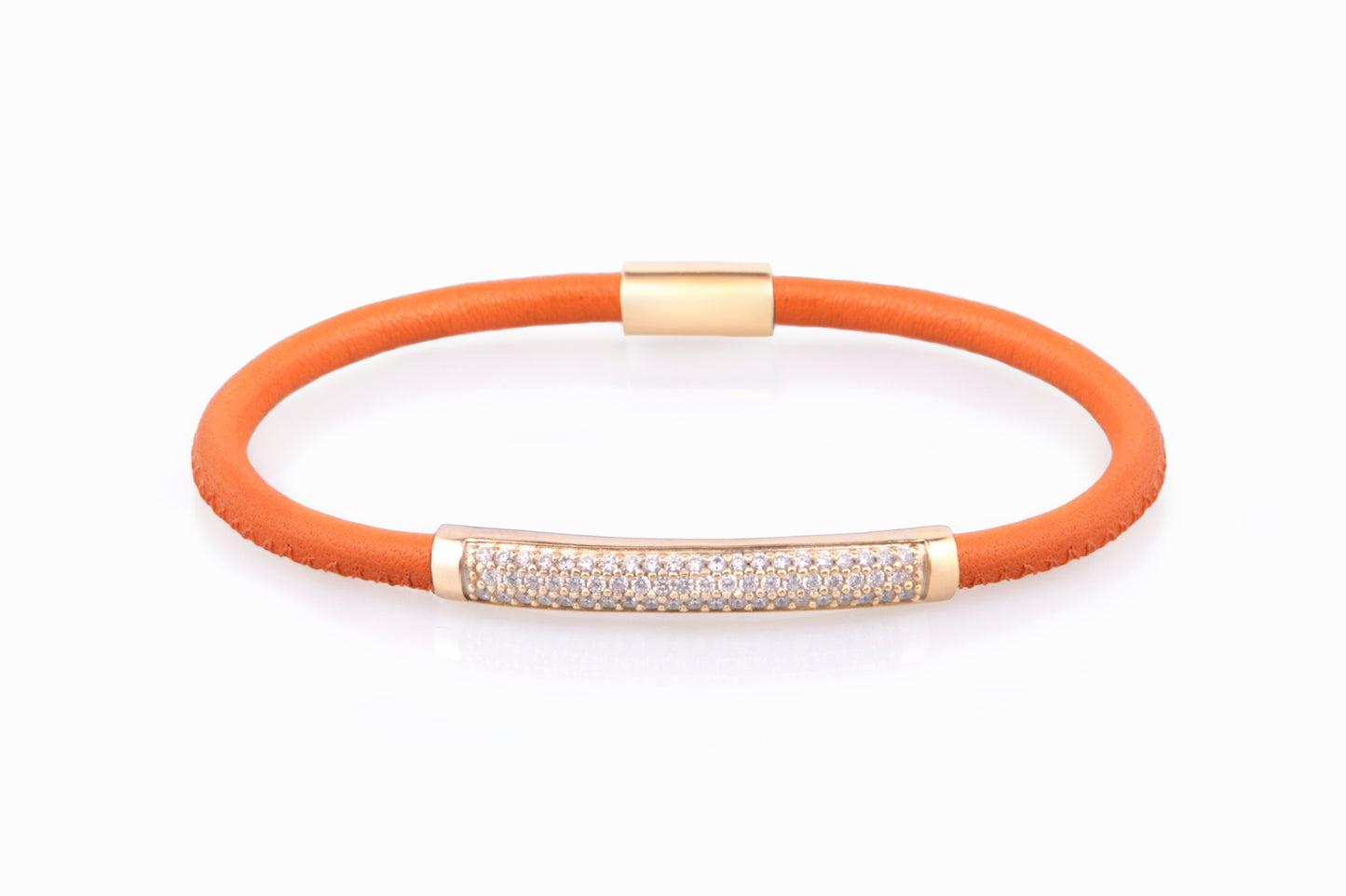 BRACCIALE TUBULAIRE CON NAPPA ORANGE